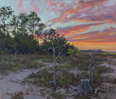 12x14 inches, oil on linen 2020; sgnd BL west Fraser (c) '20; Home marshes of the Wando, near my home;latitude- 32°51'23.94"N: Longitude-  79°51'52.10"W